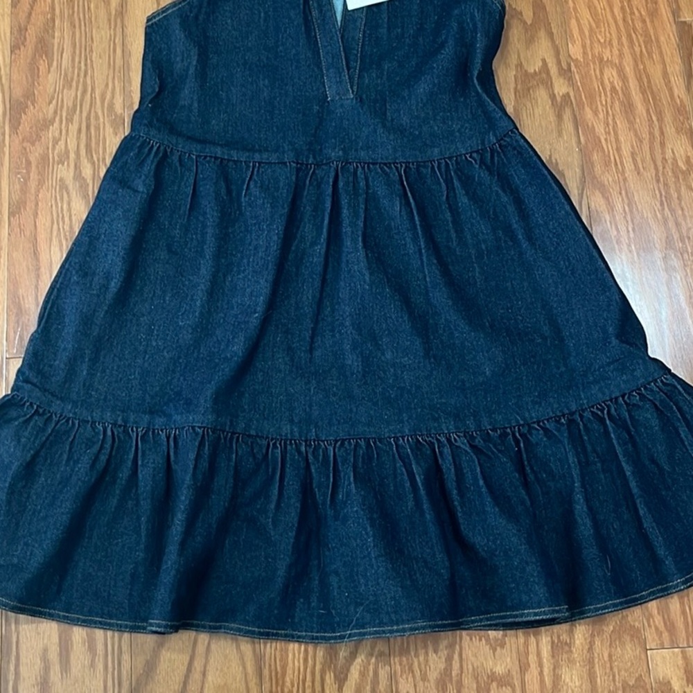 Amanda Uprichard Alcott Denim Dress In Indigo Sz Small - Picture 5 of 8